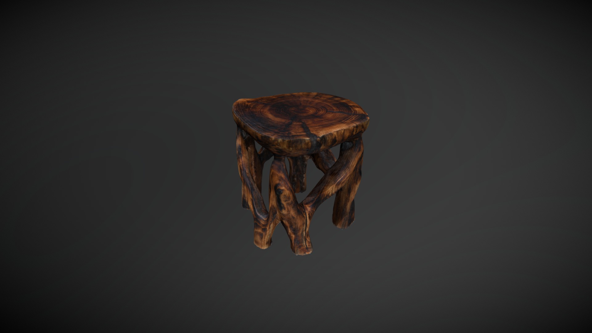 3D model Unique Log Coffee Table - This is a 3D model of the Unique Log Coffee Table. The 3D model is about a small wooden chair.