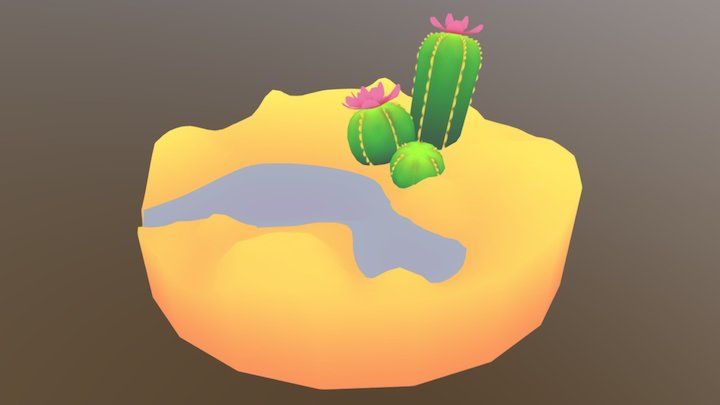 Pocket Desert Scene 3D Model