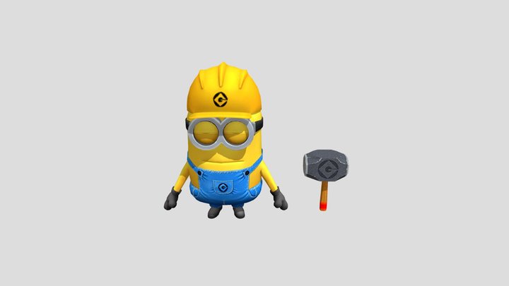 Worker Minion With Hammer Included! 3D Model