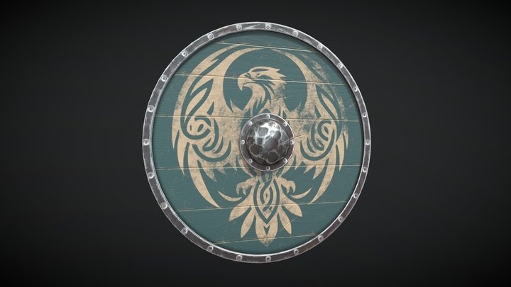 Viking Shield - Game Ready PBR Asset 3D Model