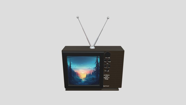 Retro Smart TV 3D Model