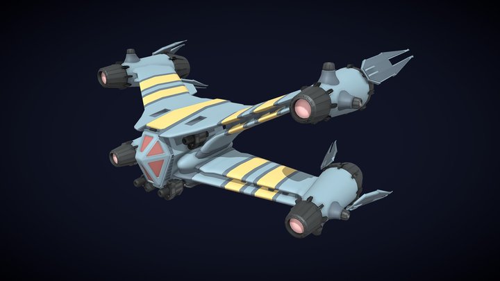 Star Fury Babylon 5 Detailed draft 3D Model