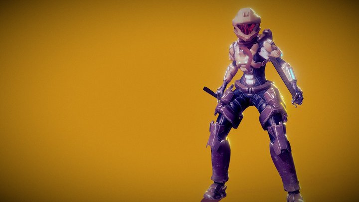 Attack On Titan X Halo Mikasa Ackerman Rig 3D Model