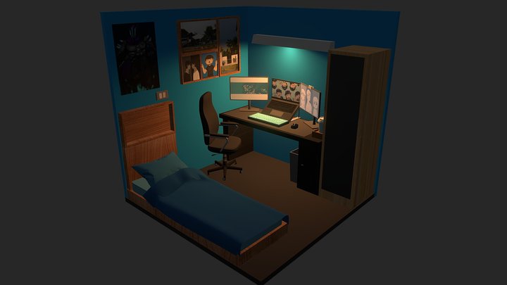 Dream Bedroom. 3D Model