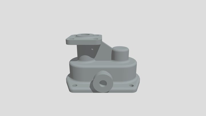 Casted Hard Surface Industrial Part 3D Model