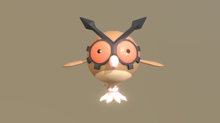 Hoothoot 3D Model