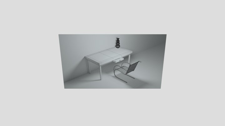 Clay/Wireframe 3D Model