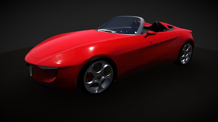 Alfa Romeo 2uettottanta Concept / 2010 3D Model