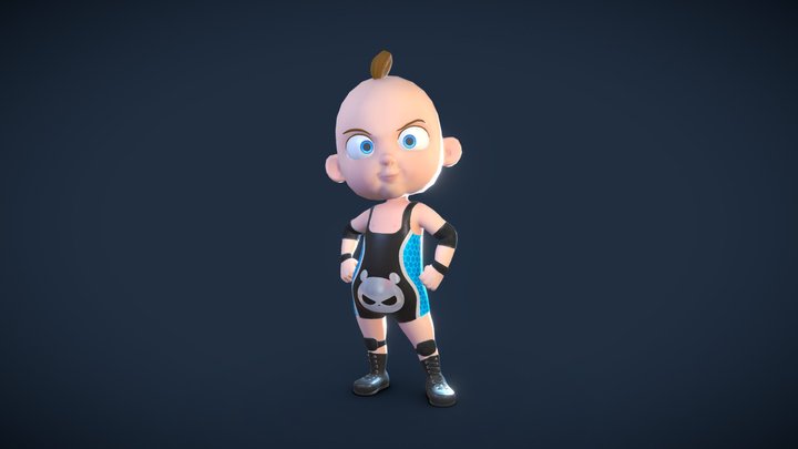 Baby Wrestler 3D Model