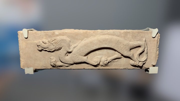 Guardian Dragon rock carving 3D Model