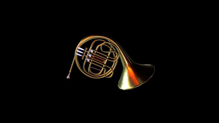 French Horn 3D Model