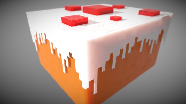 Minecraft cake 3D Model