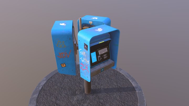 Public Twitter Machine 3D Model