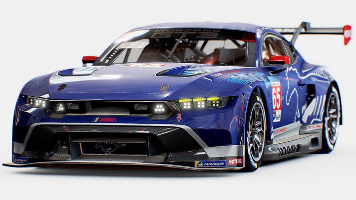 Ford Mustang® GT3 2024 | www.vecarz.com – Modello 3D gratuito STL