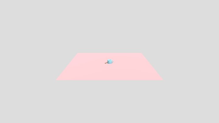 Чаек с бубликами 3D Model