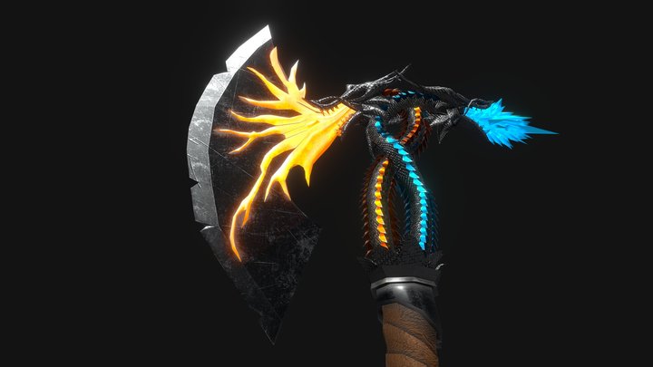 Dragon Axe 3D Model