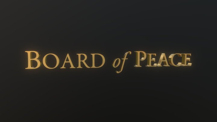 Board of Peace Logo Wordmark 3D Model