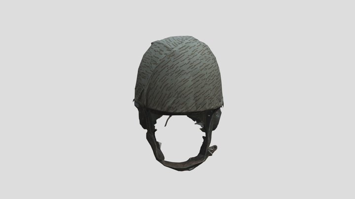 WZ63 Paratrooper Helmet with East German Cover 3D Model