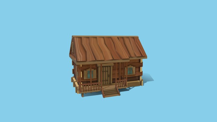 Wood house 3D Model
