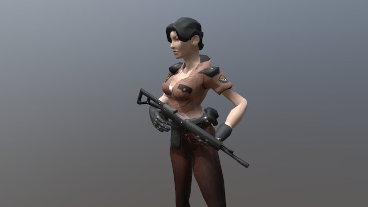Police Woman 3D Model