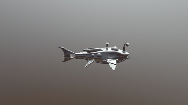 Steampunk Sousmarin Pegaz-Sea 3D Model