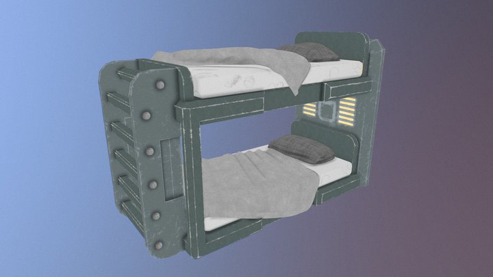 Bunk Bed 3D Model
