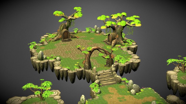 Floating Islands - Fantasy Environment Pack 3D Model