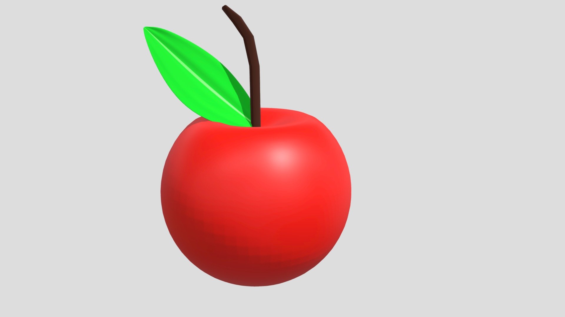 Red Apple .blend Lowpoly - Download Free 3d Model By Stewartwyzzard 