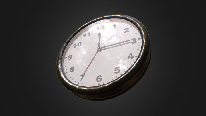 Basic Clock Rigged 3D Model
