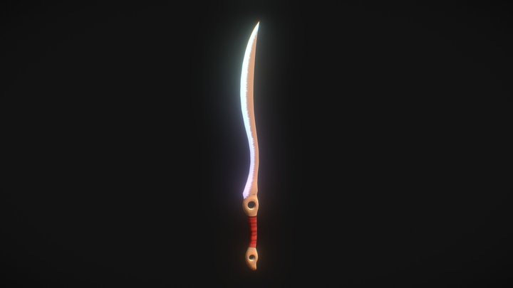 Wood Wave Sword 3D Model