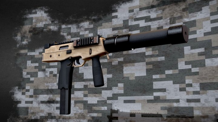 MP9 | Low Poly 3D Model