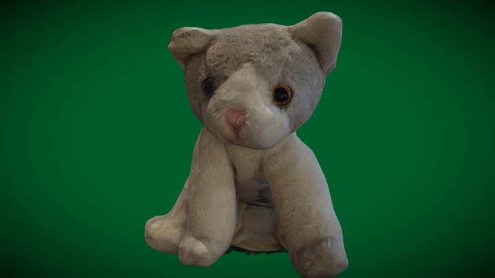 Teddy bear In fabric 3D Model