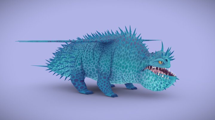 Ice-Tongue Quaken | Dragons : Titan Uprising 3D Model