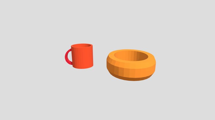 coffee_mug and bowl 3D Model