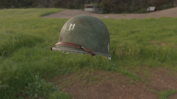 M2 American WW2 Helmet 501st 3D Model