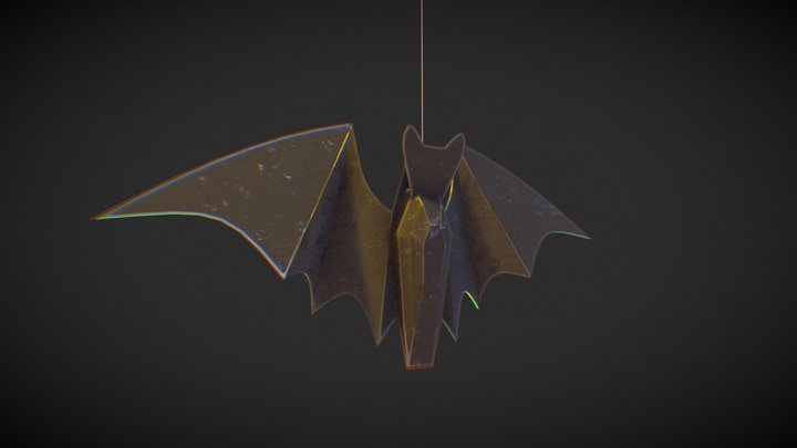 Roof hanging Bat 3D Model