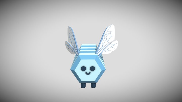 Bee Ice - Low Poly 3D Model