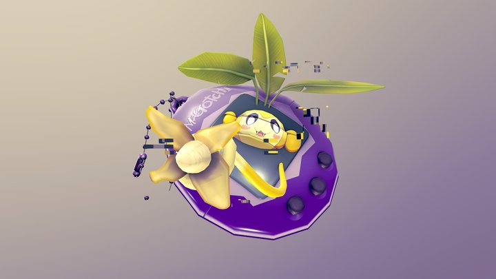 Tamagotchi Kikitchi Glitch 3D Model