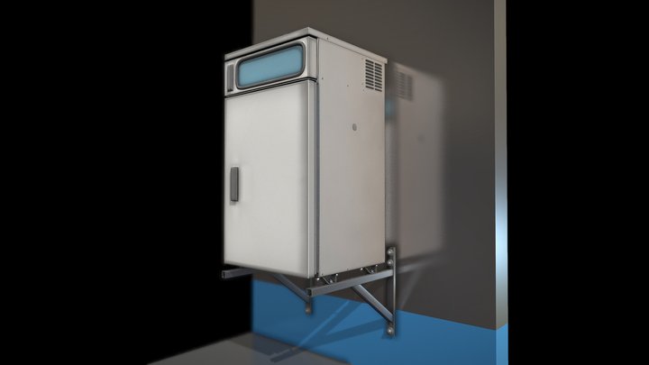 Water Sampling & Monitoring Station (Low-Poly) 3D Model