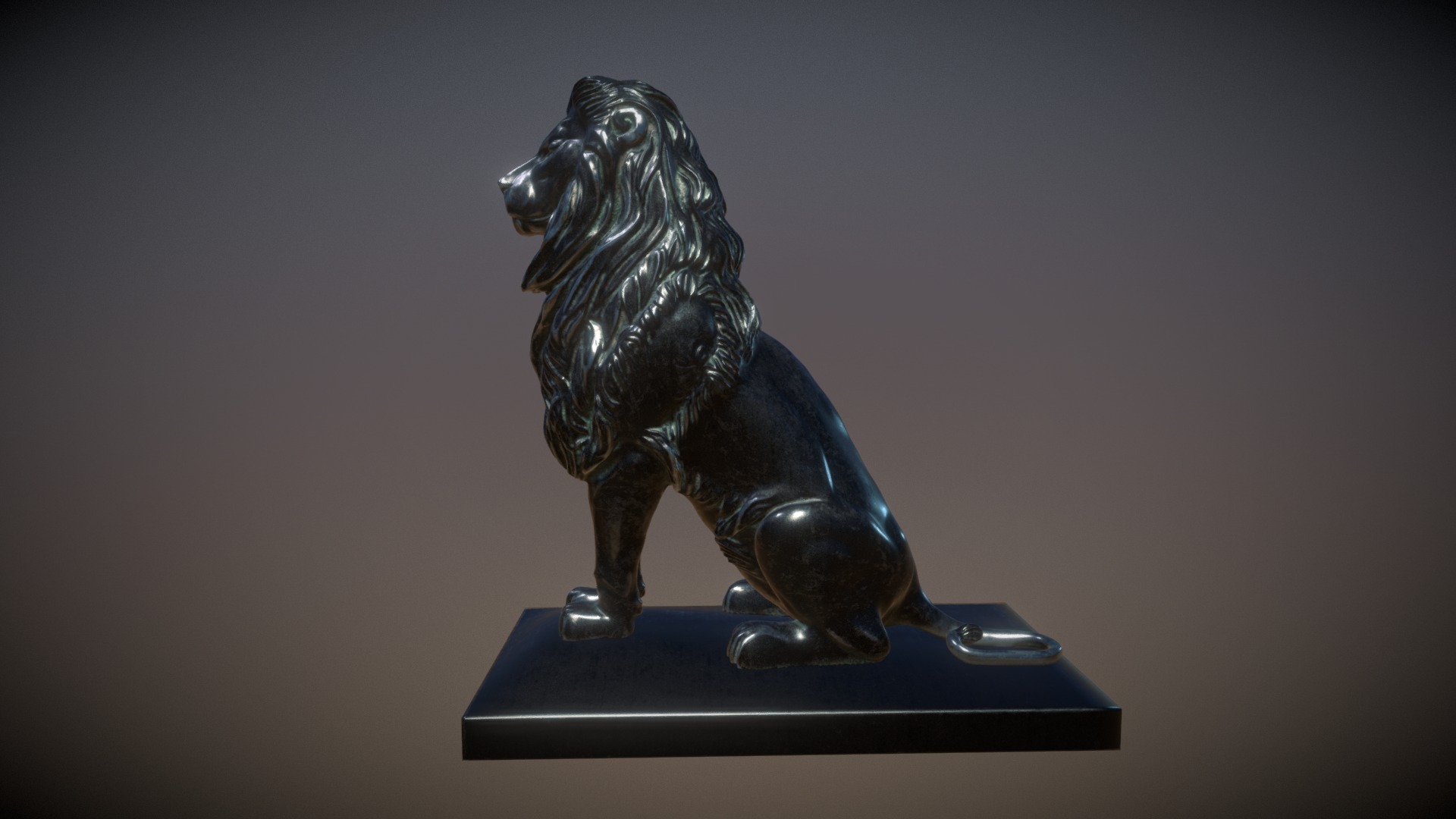 3D model Lion Qasr Al Nile - This is a 3D model of the Lion Qasr Al Nile. The 3D model is about a statue of a lion.