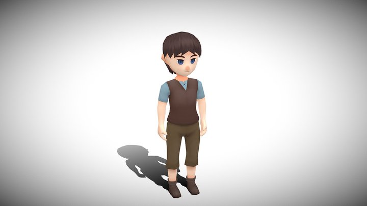 Stylized NPC - Peasant Boy Tom 3D Model
