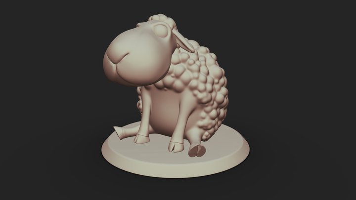 Stylized Sheep printable 3D Model