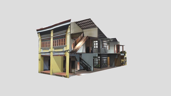 Malay Street George Town Penang Heritage Shop 3D Model