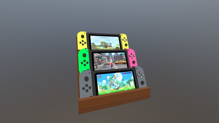 Nintendo Switch Collection (128x Voxel) 3D Model