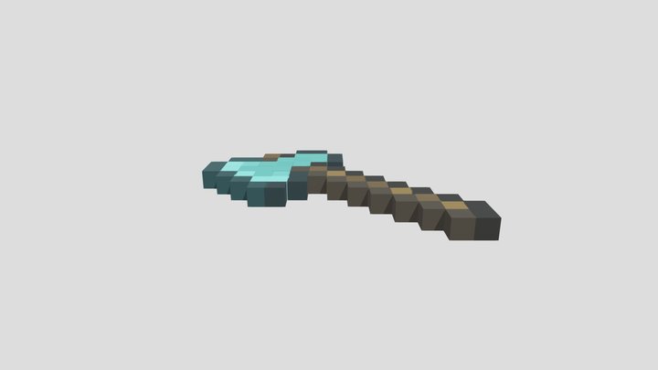 Minecreaft Diamand Axe – Gratis 3D-model STL