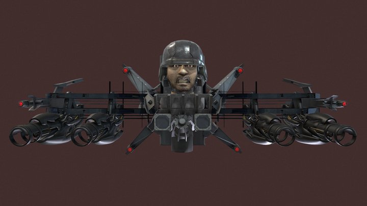 Fighter Astro Toilet Full Rig 3D Model