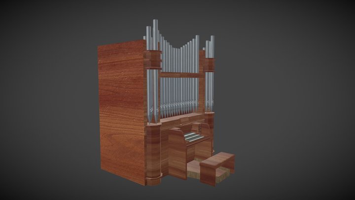 Pipe Organ Complete 3D Model