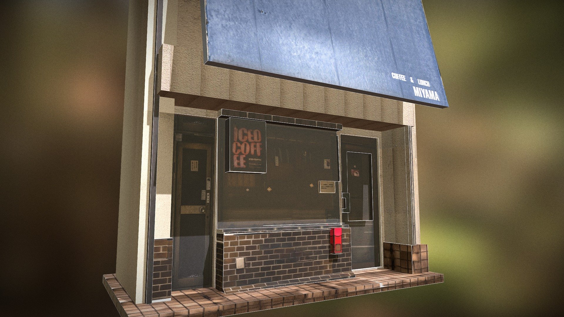 Coffee and lunch japanese shop — Sketchfab embed 3D viewer