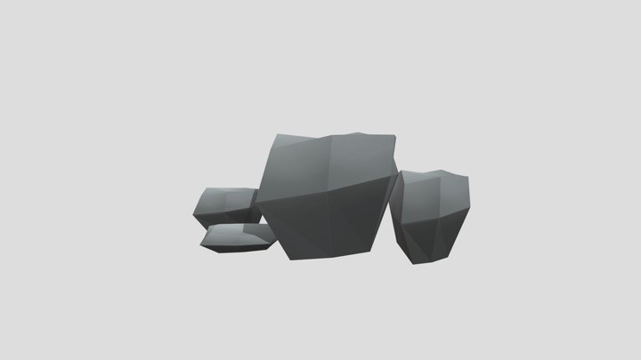 Low Poly Stone 3D Model