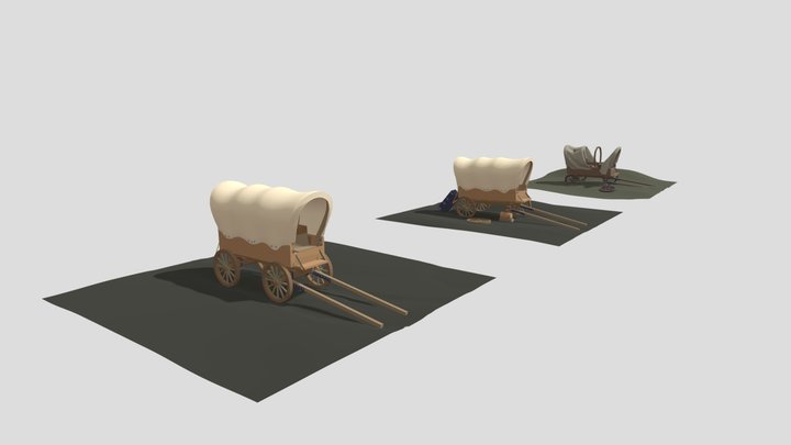 Cart | Damaged Cart | Forgotten Cart 3D Model